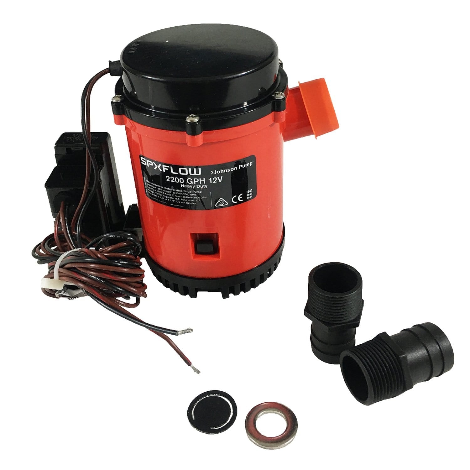 HD Bilge Pump, 2200GPH, 12V, No Switch