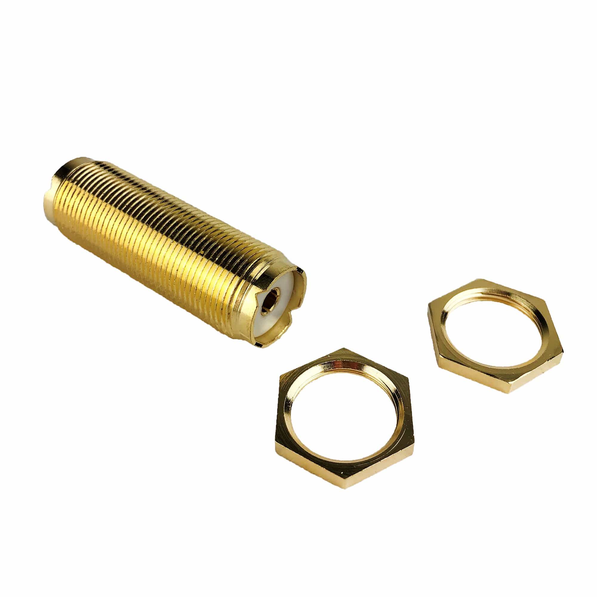 Shakespeare Pl-258-L-G Center Pin Pl Barrel Connector, Gold-Plated Bra