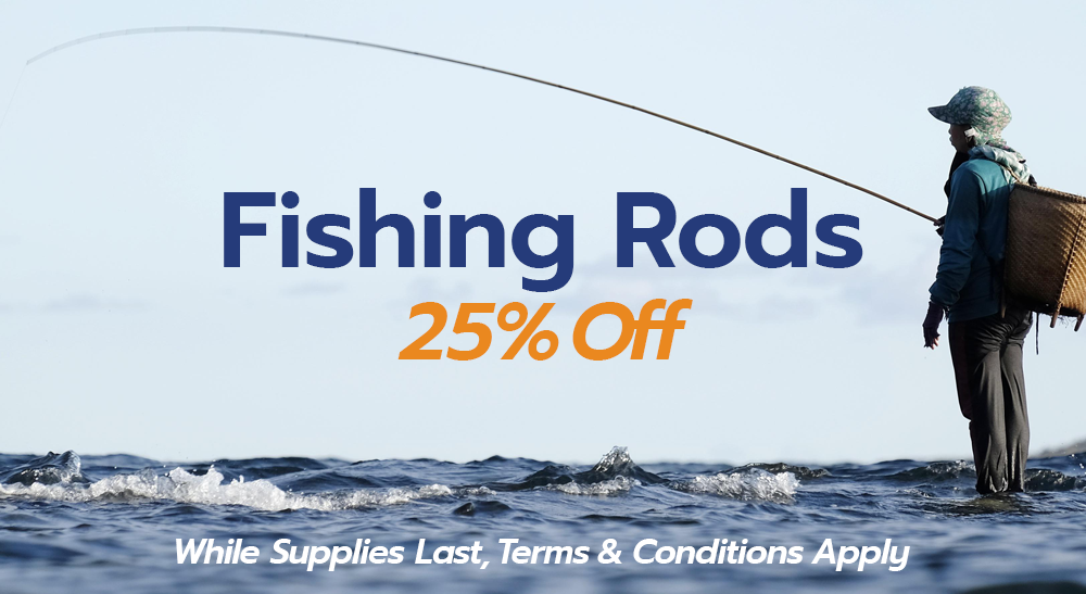 50% Off Fishing Rods with Coupon "BLACKFRIDAY50”