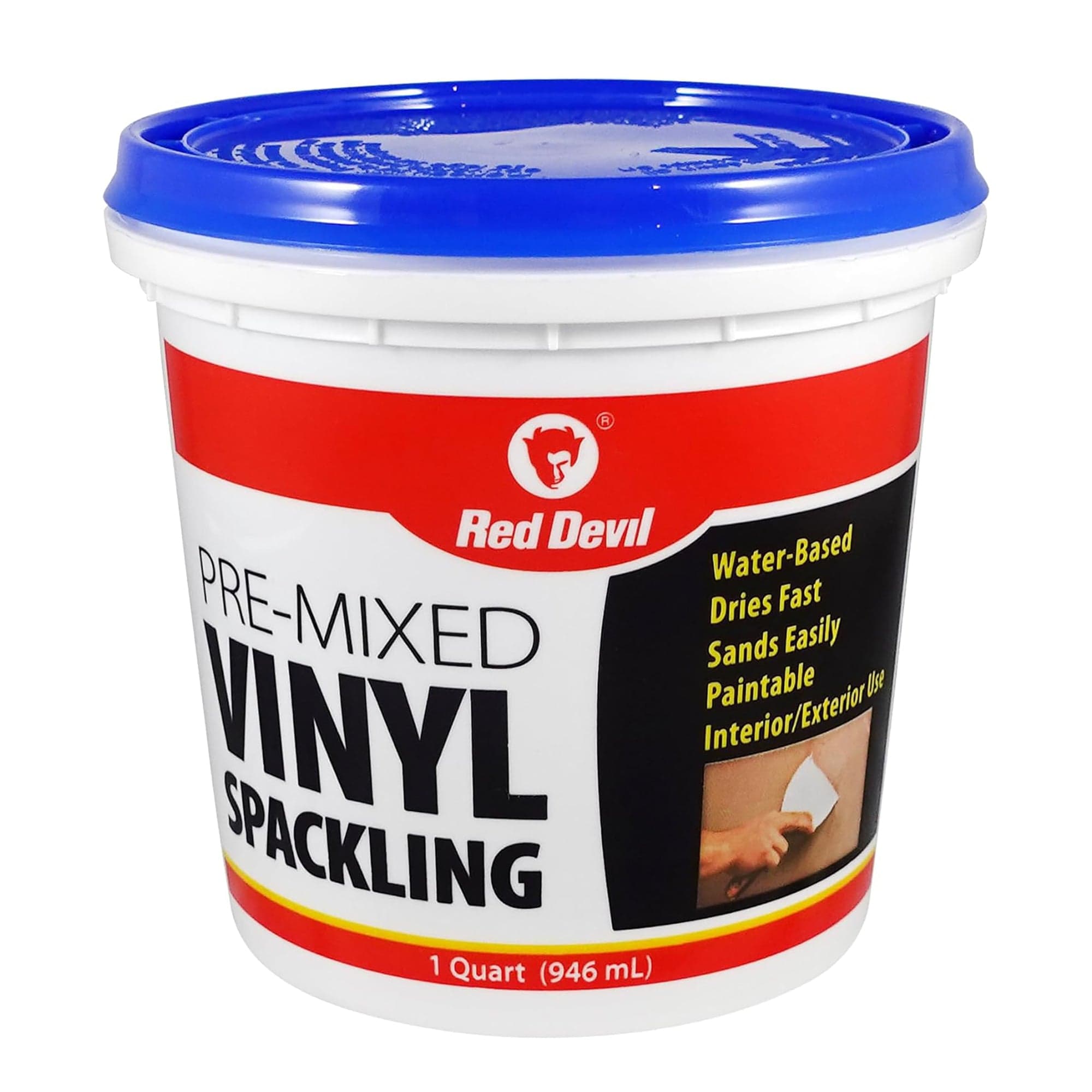 Red Devil 0534 Pre-Mixed Water Based Vinyl Spackling Quart Tub 1 Quart