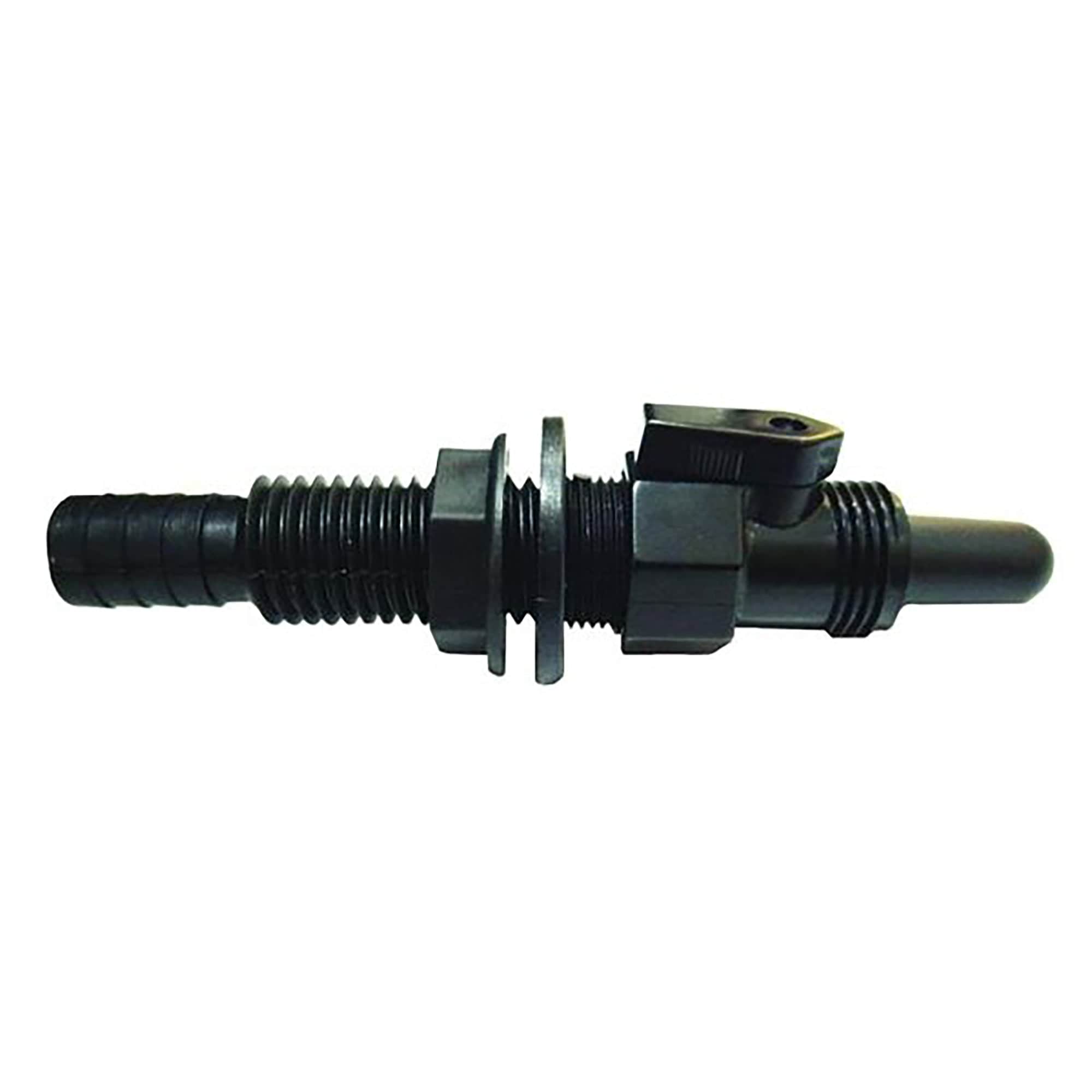 TH Marine 3/4" Barbed Straight Aerator Head With Shut-Off Valve - Black - AHV-1-DP