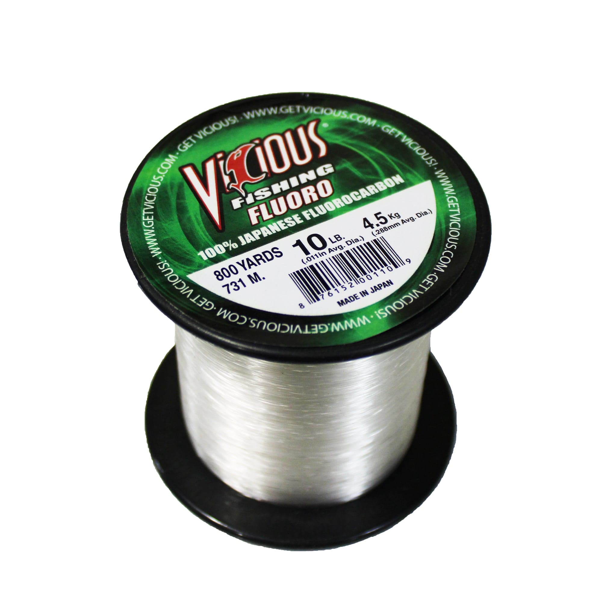 Vicious Fishing FLO Fluoro 100% Fluorocarbon Fishing Line, Clear