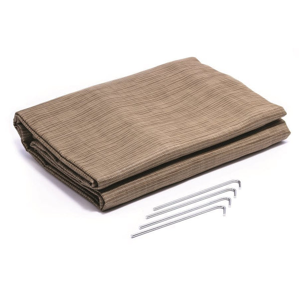 Camco Life Is Better at The Campsite Scrub Rug - Gray/White