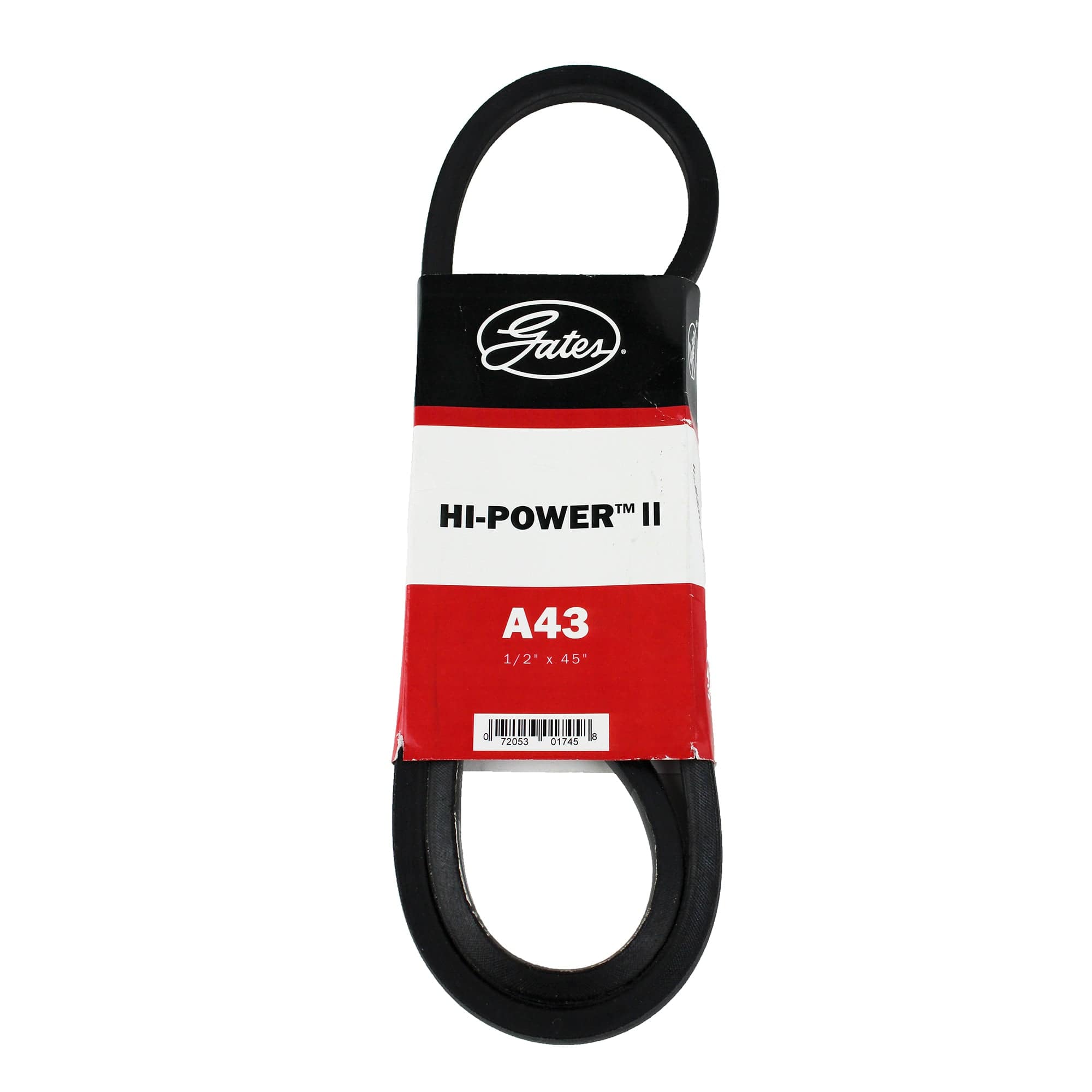 Gates A43 Hi Power II Classic A Section V Belt - 1/2" x 45"