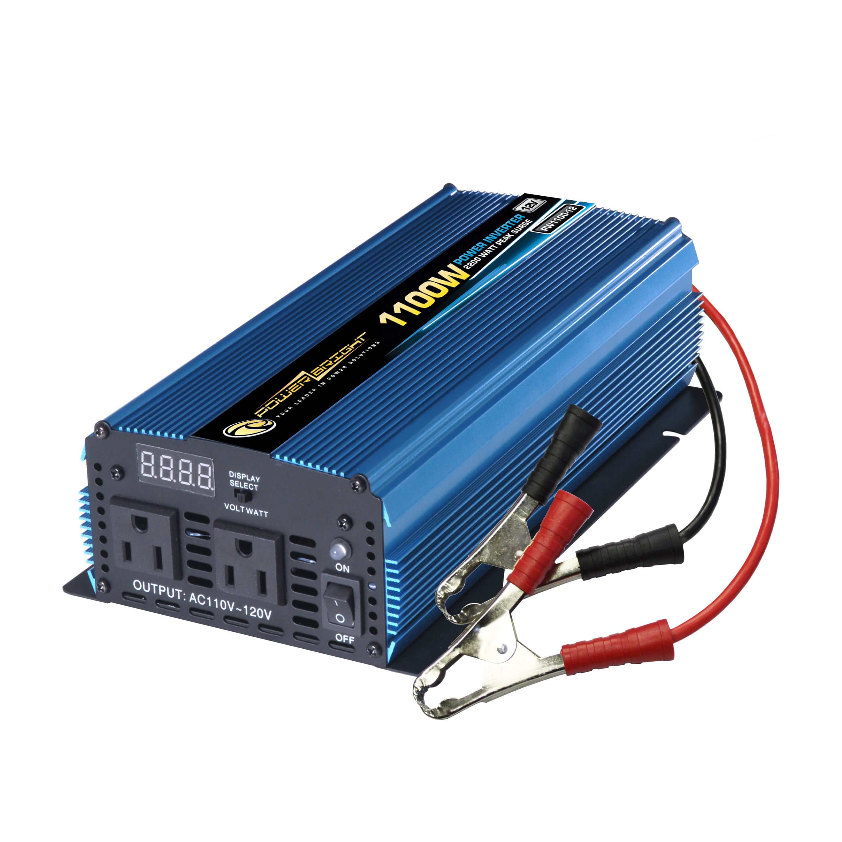 Powerbright PW1100-12 Power Inverter With Cables