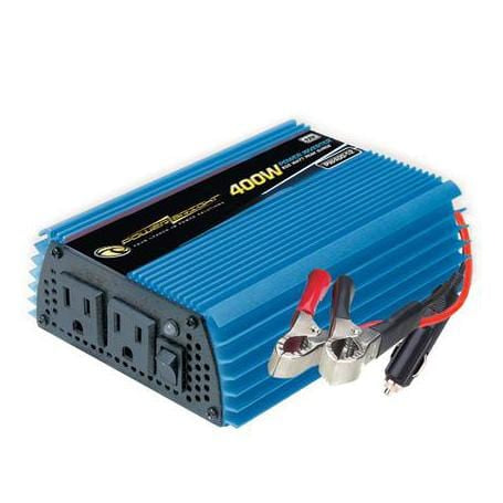 Powerbright PW400-12 Power Inverter With Cables and Lighter Plug